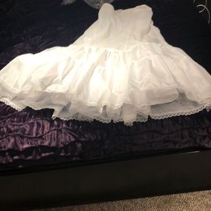 David’s Bridal fit and flare slip white